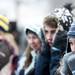 Michigan freshman Annie Humphrey tries to keep warm while observing MLK on the Diag on Monday, Jan. 21. Daniel Brenner I AnnArbor.com